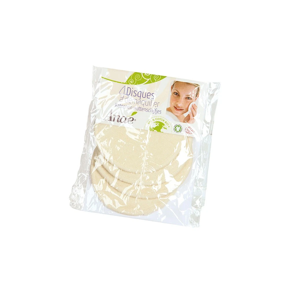 4 Disques à Démaquiller Lavables BIO 1 4 Disques à Démaquiller Lavables BIO