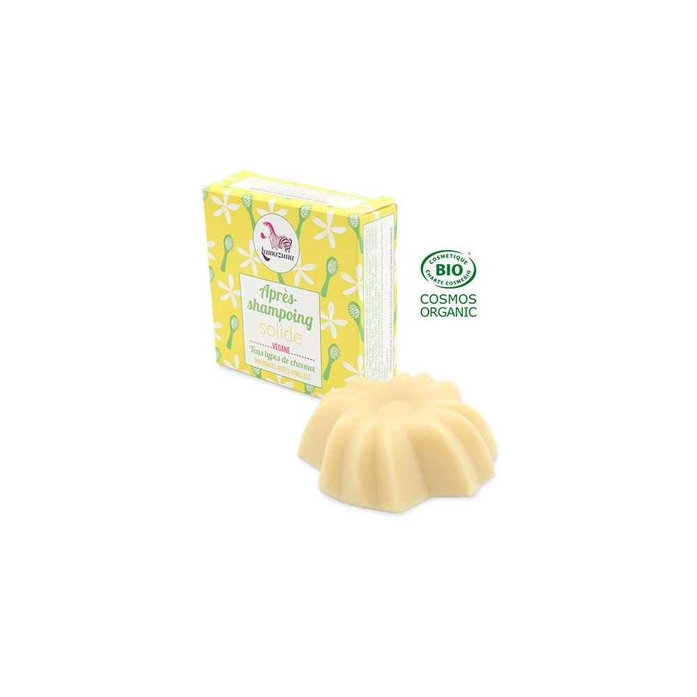 Après-shampoing Solide Aux Notes Vanillées BIO 74ml 1 Après-shampoing Solide Aux Notes Vanillées BIO 74ml
