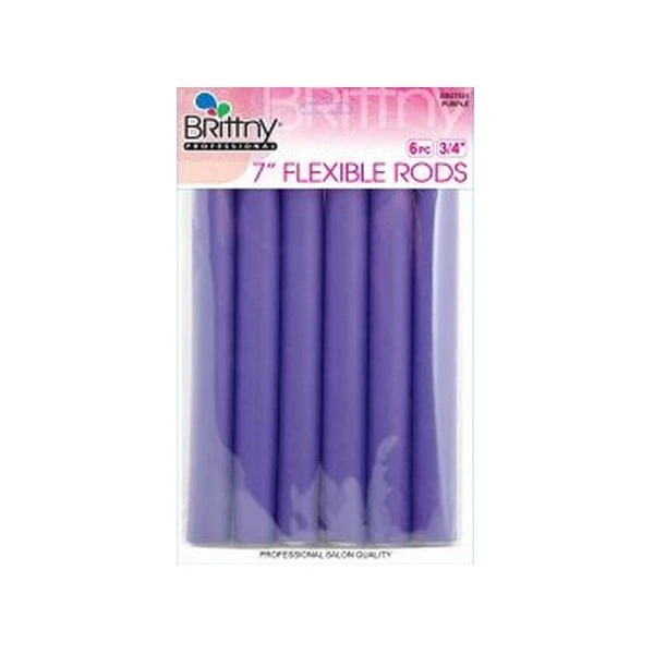 Bigoudis Flexi Rods 7" Purple 19mm (x6) BR67551 * 1 Bigoudis Flexi Rods 7" Purple 19mm (x6) BR67551 *