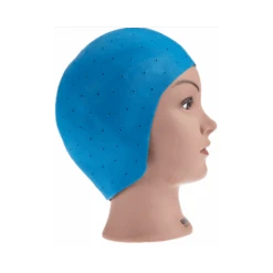 Bonnet à Mèches En Caoutchouc Bleu