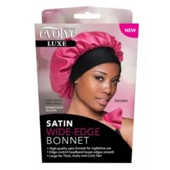 Bonnet En Satin FUSCHSIA à Bords Larges WIDE-EDGE (Evolve Luxe)