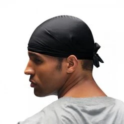Bonnet Noir Court Durag SPIN SHORTY DO-RAG (Wav Enforcer) -Super Beaute Boutique bonnet noir court durag spin shorty do rag wav enforcer 1