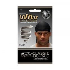 Bonnet Noir Durag SPIN CLASSIC DO-RAG (Wav Enforcer) -Super Beaute Boutique bonnet noir durag spin classic do rag wav enforcer 1