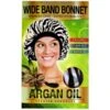 Dream Bonnet Nuit Satin ZEBRE à L'ARGAN "Wide Band" DRE 5073Z -Super Beaute Boutique bonnet nuit satin a l argan wide band dre 5073z