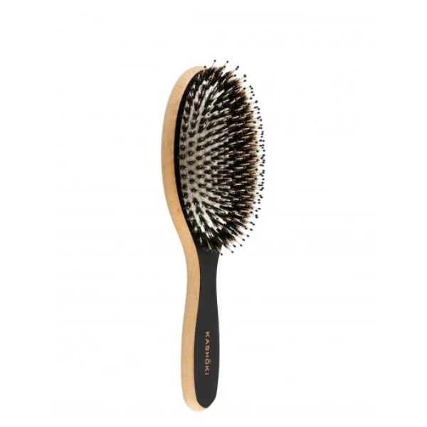 Brosse Démêlante Sanglier En Bois Ovale KASHOKI 2 Brosse Démêlante Sanglier En Bois Ovale KASHOKI – Image 2