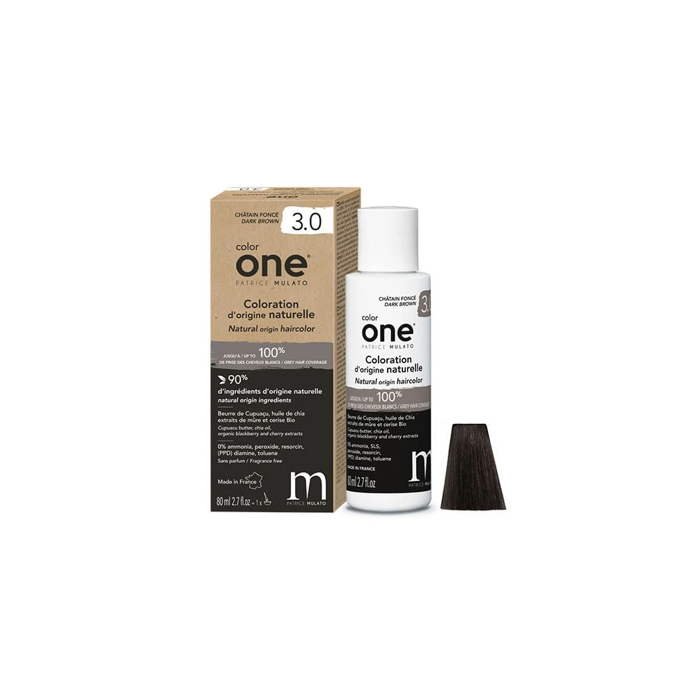 Coloration D'origine Naturelle CHÂTAIN FONCE 3.0 80ml 1 Coloration D'origine Naturelle CHÂTAIN FONCE 3.0 80ml