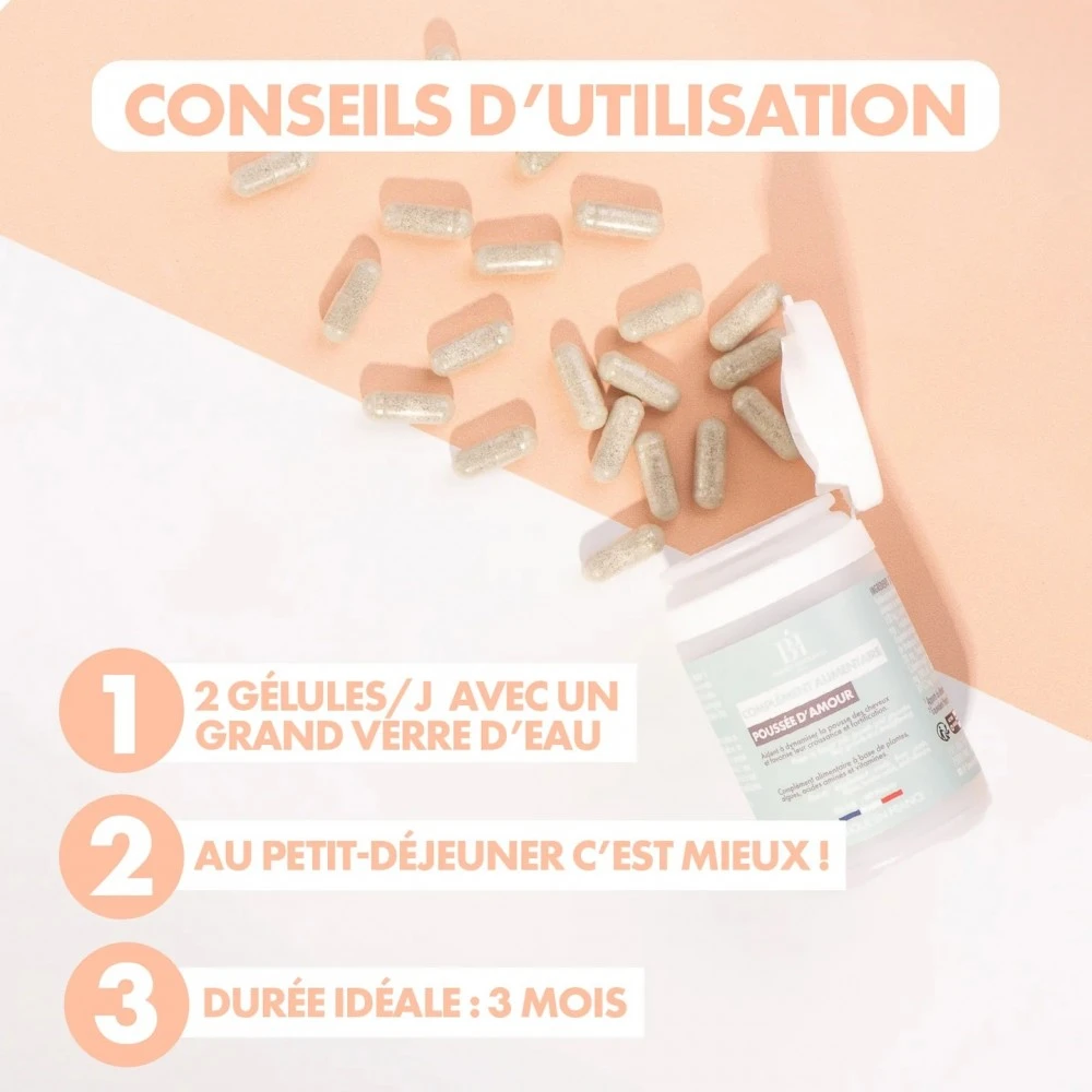 Complément Alimentaire Croissance Cheveux Poussée D'Amour (1 Mois) 4 Complément Alimentaire Croissance Cheveux Poussée D'Amour (1 Mois) – Image 4