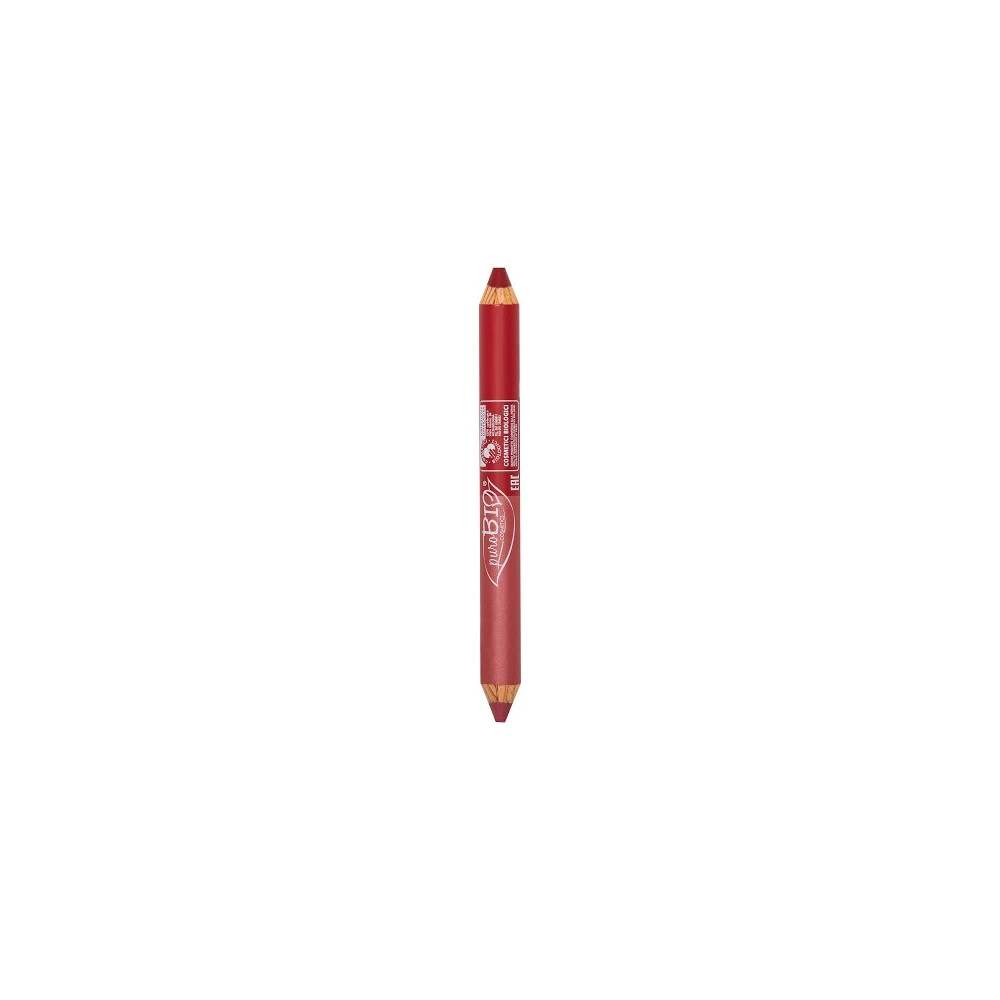 Crayon à Lèvres DUO DAY/NIGHT Bio Rose Et Rouge Cerise 1 Crayon à Lèvres DUO DAY/NIGHT Bio Rose Et Rouge Cerise