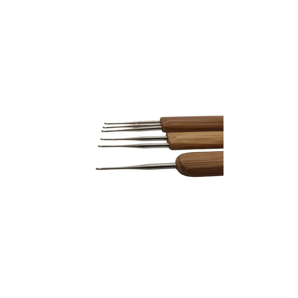 Crochet NEEDLE En Bambou 3pcs 2 Crochet NEEDLE En Bambou 3pcs – Image 2