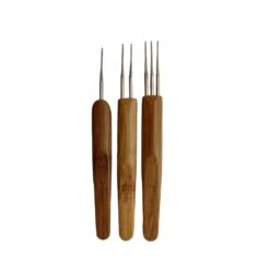 Crochet NEEDLE En Bambou 3pcs