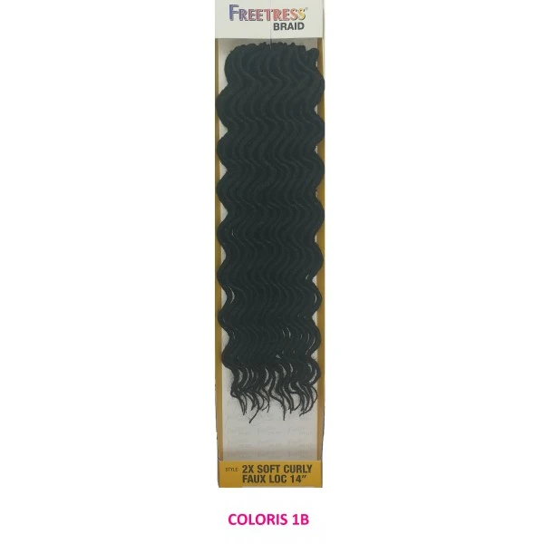 FREETRESS Natte 2X SOFT CURLY FAUX LOC 14" (Loop) 2 FREETRESS Natte 2X SOFT CURLY FAUX LOC 14" (Loop) – Image 2