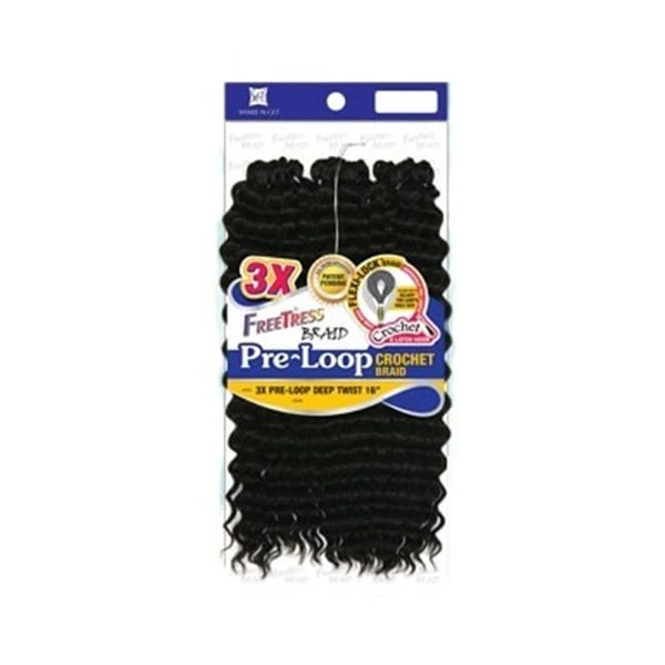 FREETRESS Natte Crochet PRE-LOOP 3X CROCHET DEEP TWIST 16" 2 FREETRESS Natte Crochet PRE-LOOP 3X CROCHET DEEP TWIST 16" – Image 2