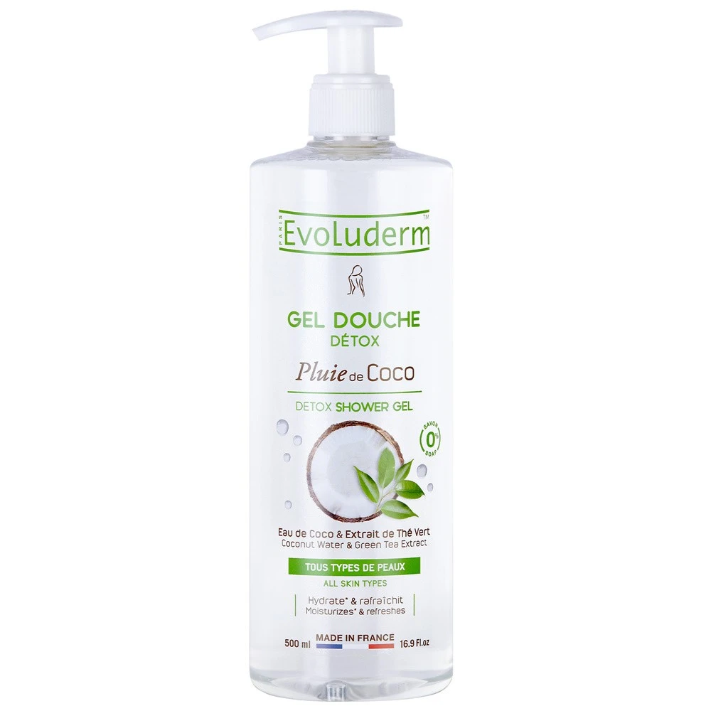 Gel Douche Détox PLUIE DE COCO 500ml 1 Gel Douche Détox PLUIE DE COCO 500ml