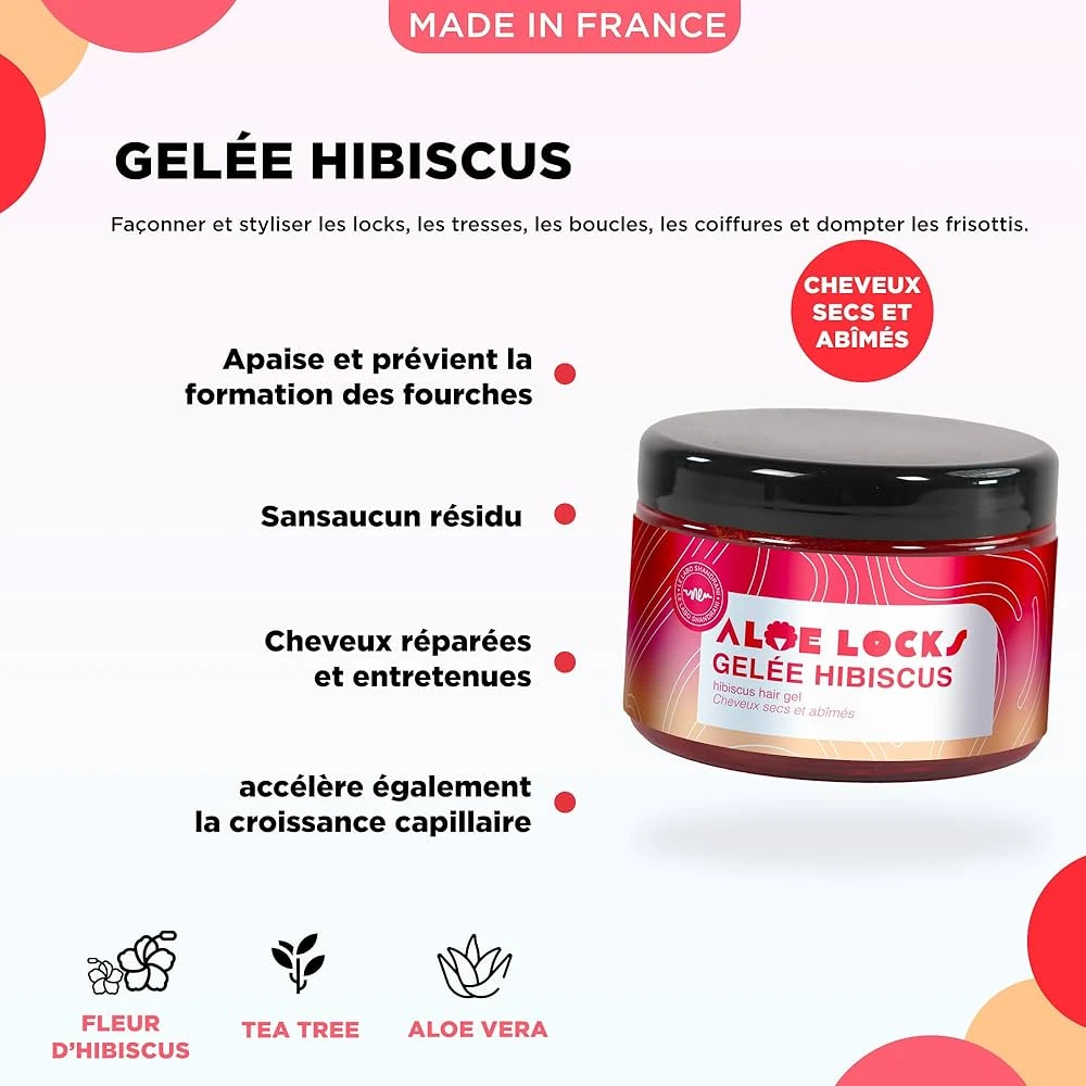 Gelée Capillaire HIBISCUS Pour Locks, Tresses Et Vanilles 300ml 2 Gelée Capillaire HIBISCUS Pour Locks, Tresses Et Vanilles 300ml – Image 2