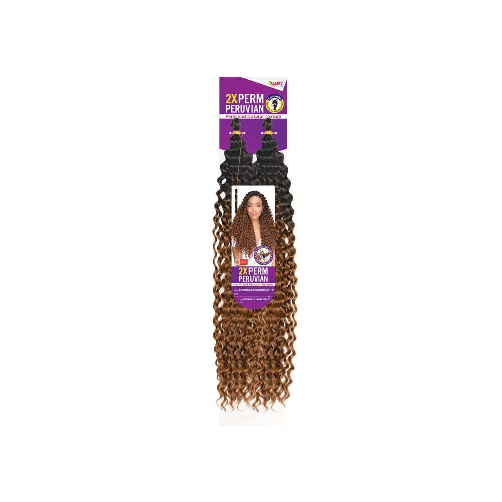 JANET Natte 2X PERM PERUVIAN 18" (Pre-Loop) 3 JANET Natte 2X PERM PERUVIAN 18" (Pre-Loop) – Image 3