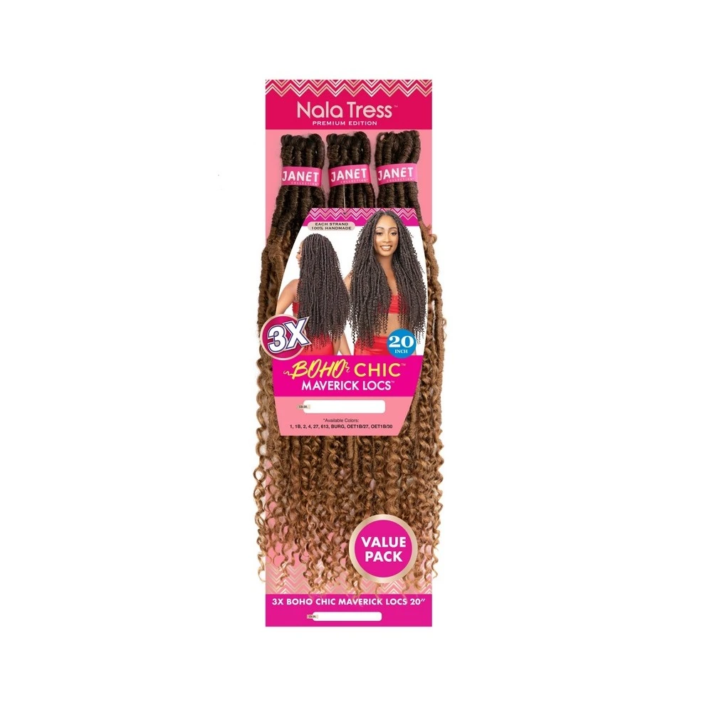 JANET Natte X3 BOHO CHIC MAVERICK LOCS 20" (Pre-loop) 4 JANET Natte X3 BOHO CHIC MAVERICK LOCS 20" (Pre-loop) – Image 4