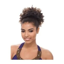 Noir JANET Postiche AFRO PERM STRING