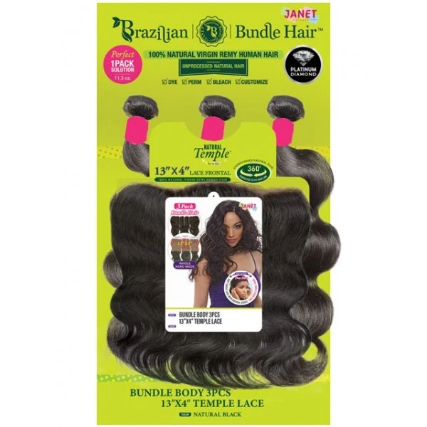 JANET Tissage BUNDLE BODY 3PCS 12/14/16" + TEMPLE LACE 2 JANET Tissage BUNDLE BODY 3PCS 12/14/16" + TEMPLE LACE – Image 2