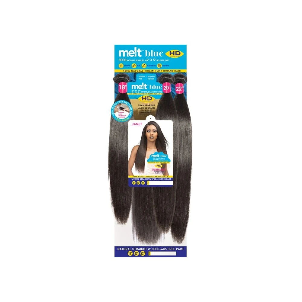 JANET Tissage NATURAL STRAIGHT W 3PCS 10"/12"/14" 2 JANET Tissage NATURAL STRAIGHT W 3PCS 10"/12"/14" – Image 2