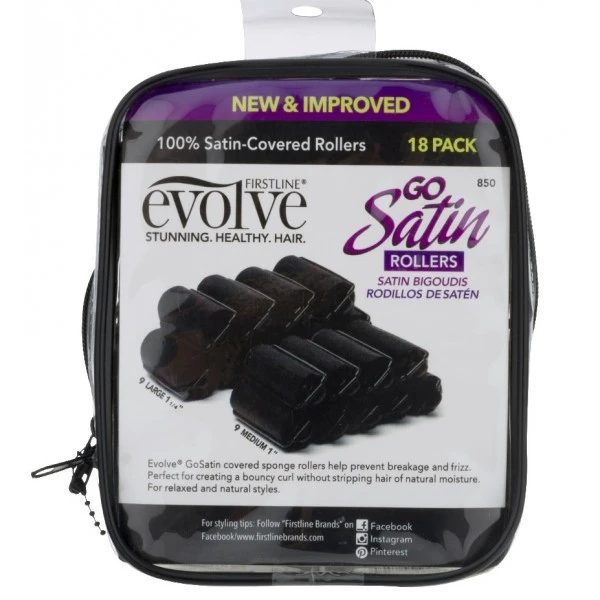 Kit 18 Bigoudis En Satin (Evolve) 1 Kit 18 Bigoudis En Satin (Evolve)