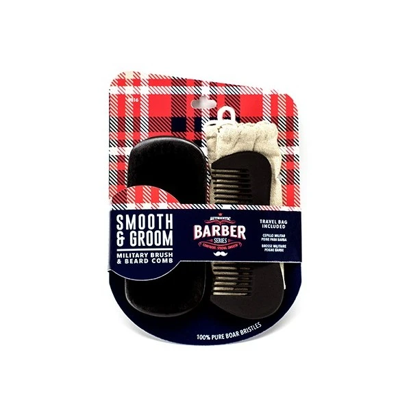 Kit Brosse Milititaire Et Peigne Barbe SMOOTH & GROOM (Barber Series) 1 Kit Brosse Milititaire Et Peigne Barbe SMOOTH & GROOM (Barber Series)