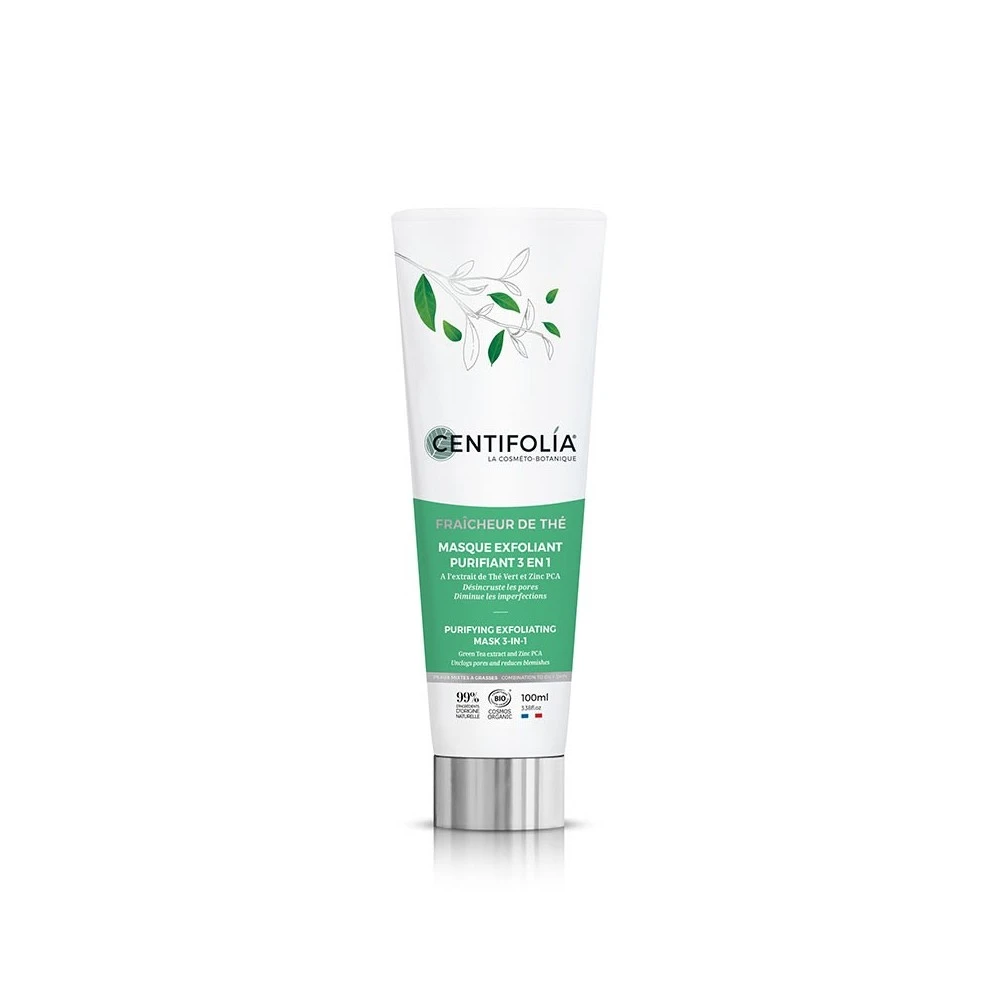 Masque Exfoliant Purifiant 3en1 THÉ VERT & ZINC 100ml 1 Masque Exfoliant Purifiant 3en1 THÉ VERT & ZINC 100ml