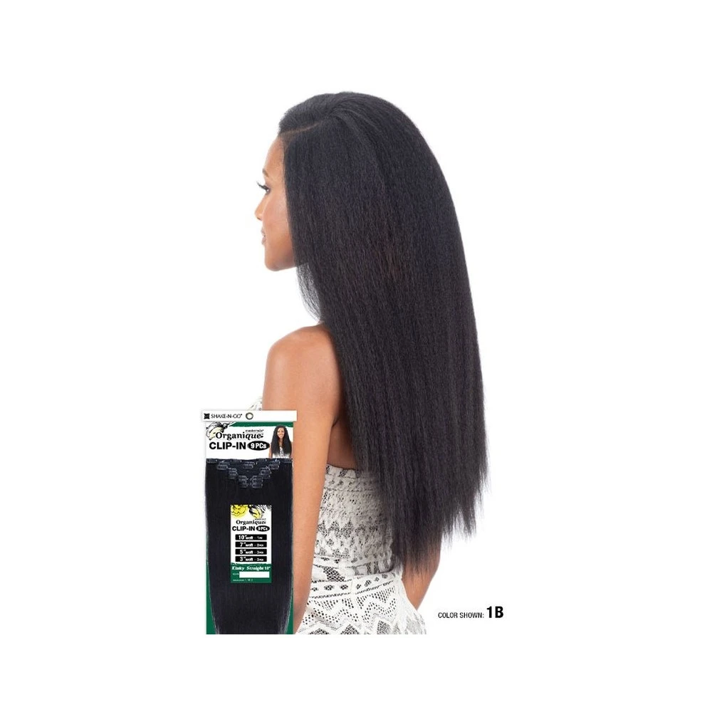 MILKYWAY Extensions à Clips KINKY STRAIGHT 18" 9PCS (Organique) 2 MILKYWAY Extensions à Clips KINKY STRAIGHT 18" 9PCS (Organique) – Image 2