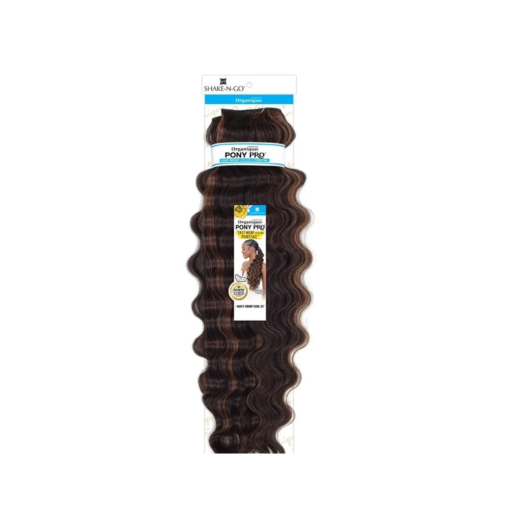 MILKYWAY Postiche WAVY CRIMP CURL 22" (Organique Pony Pro) 3 MILKYWAY Postiche WAVY CRIMP CURL 22" (Organique Pony Pro) – Image 3