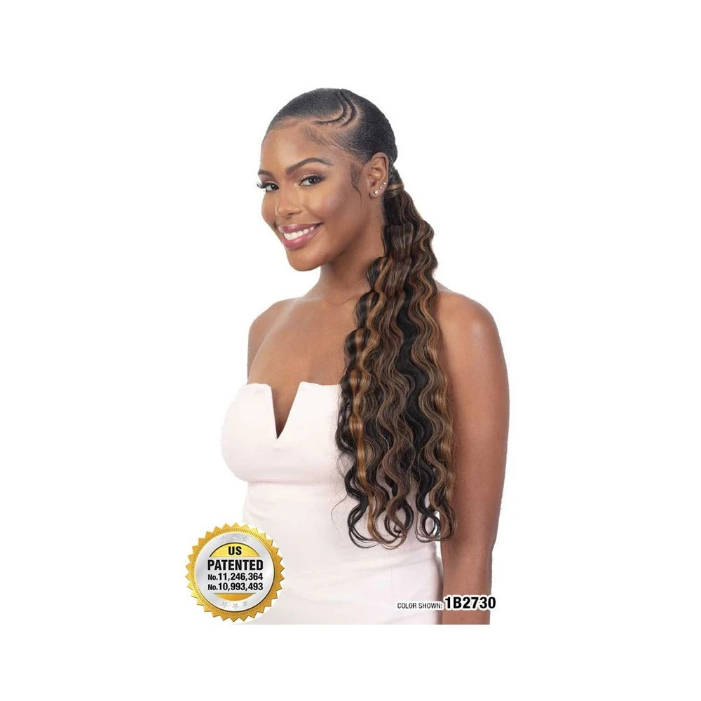 MILKYWAY Postiche WAVY CRIMP CURL 22" (Organique Pony Pro) 1 MILKYWAY Postiche WAVY CRIMP CURL 22" (Organique Pony Pro)