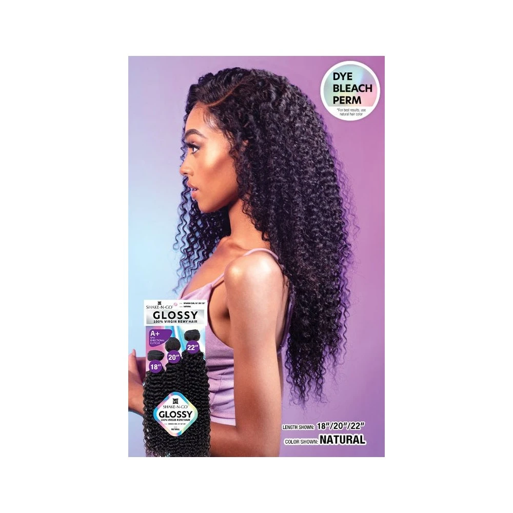 MILKYWAY Tissage SPANISH CURL GLOSSY 3PCS 18"/20"/22" 3 MILKYWAY Tissage SPANISH CURL GLOSSY 3PCS 18"/20"/22" – Image 3