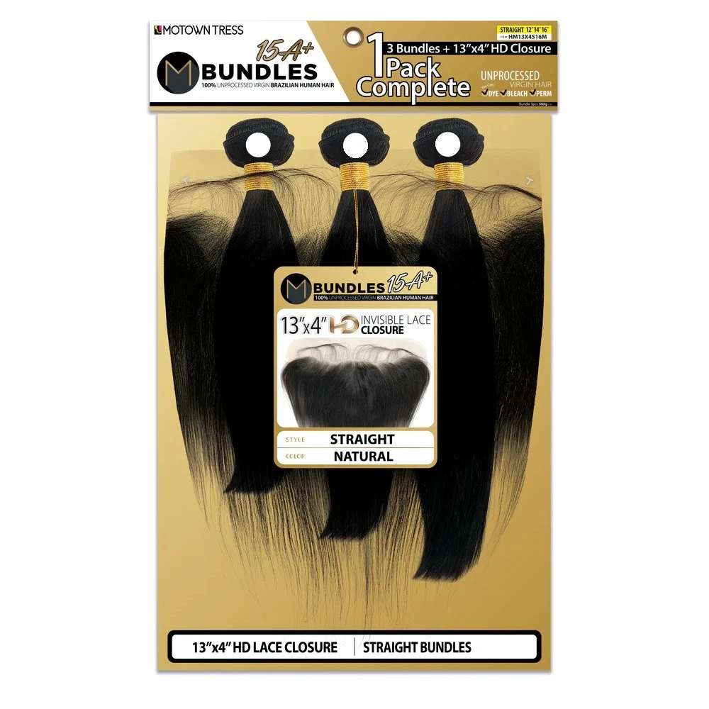 MOTOWN Tissage 15A STRAIGHT 12'' 14'' 16'' + HD Closure 13"x4" 1 MOTOWN Tissage 15A STRAIGHT 12'' 14'' 16'' + HD Closure 13"x4"