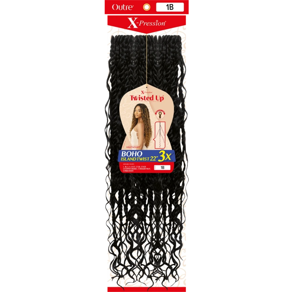 OUTRE Natte 3x BOHO ISLAND TWIST 22" (Loop) 2 OUTRE Natte 3x BOHO ISLAND TWIST 22" (Loop) – Image 2