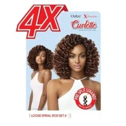OUTRE Natte 4x LOOSE SPIRAL ROD SET 8" (X Pression Loop) -Super Beaute Boutique outre natte 4x loose spiral rod set 8 x pression loop 2
