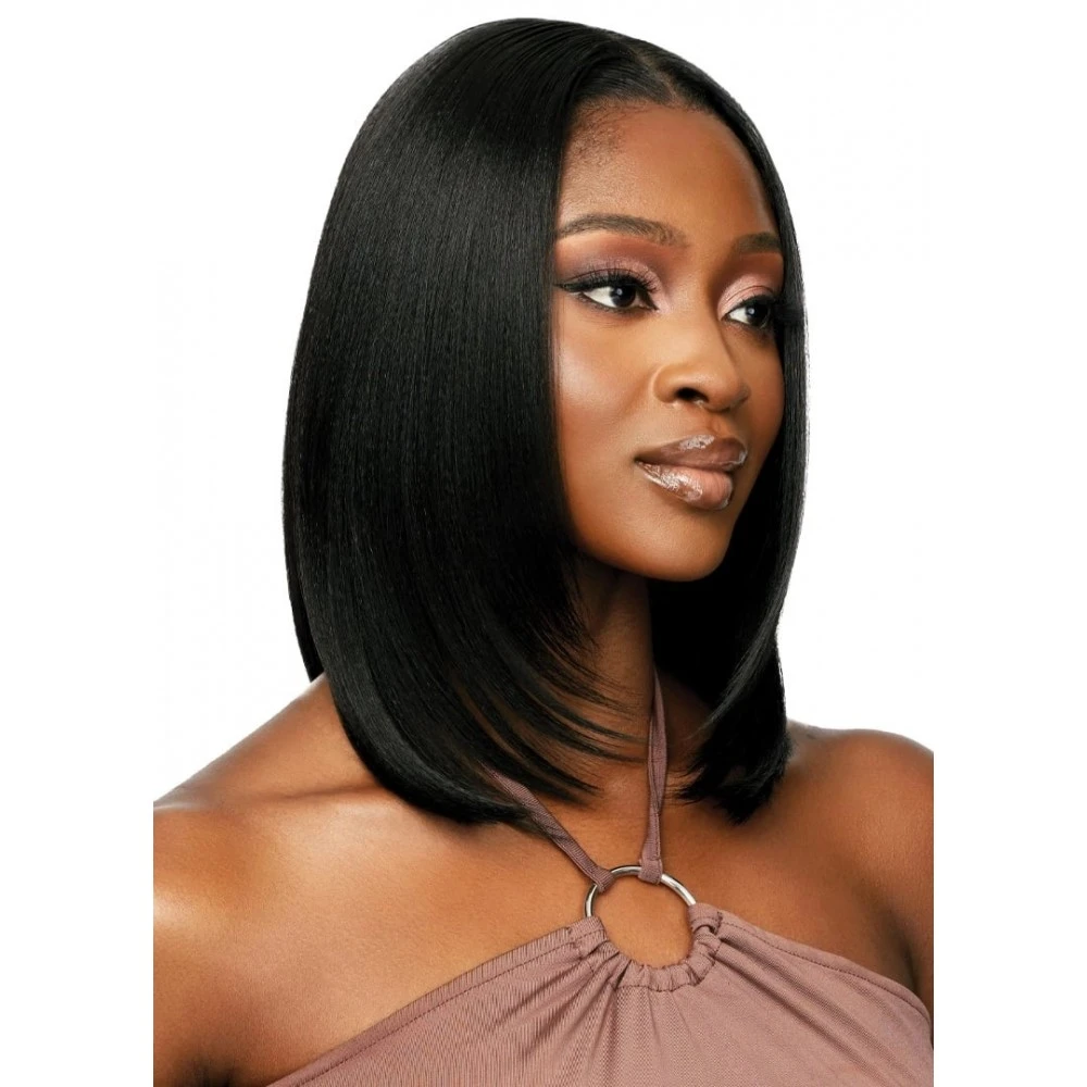 OUTRE Perruque HHB NATURAL YAKI 14" (HD Lace Front 5x5) 3 OUTRE Perruque HHB NATURAL YAKI 14" (HD Lace Front 5x5) – Image 3