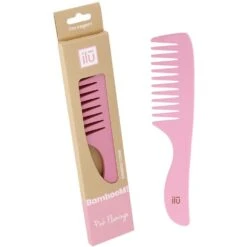 Peigne En Bambou Pour Cheveux épais PINK FLAMINGO
