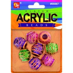 Perles Décoratives à Motif Pour Nattes ACRYLIC 06667