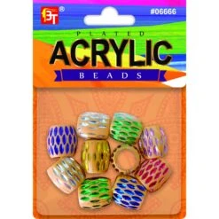 Perles Décoratives Pour Tresses ACRYLIC 06666