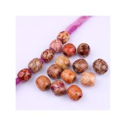 Perles En Bois à Motif 24pcs