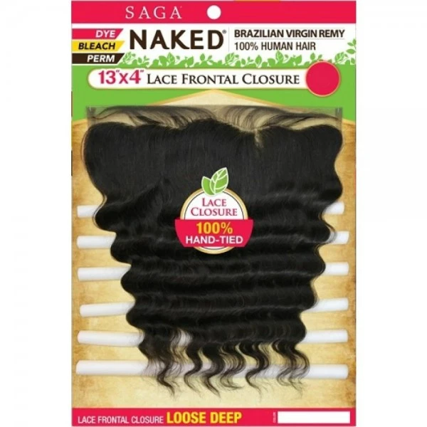SAGA Closure Lace Frontale Grand Format 13"x4' LOOSE DEEP * 1 SAGA Closure Lace Frontale Grand Format 13"x4' LOOSE DEEP *