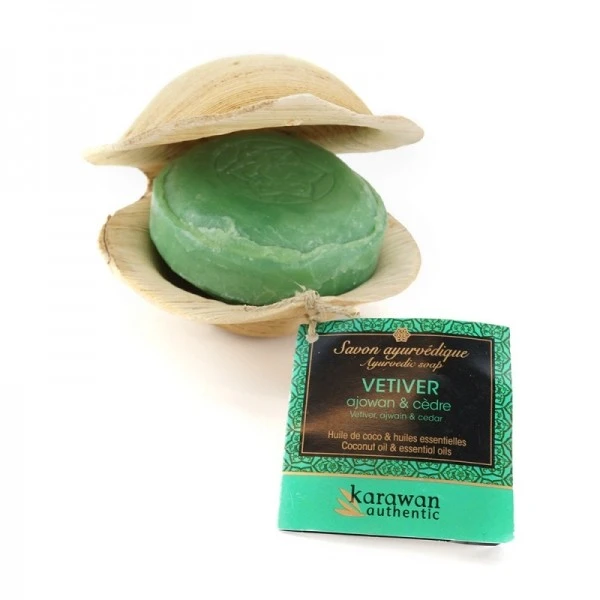 Savon Ayurvédique VÉTIVER 100g 1 Savon Ayurvédique VÉTIVER 100g