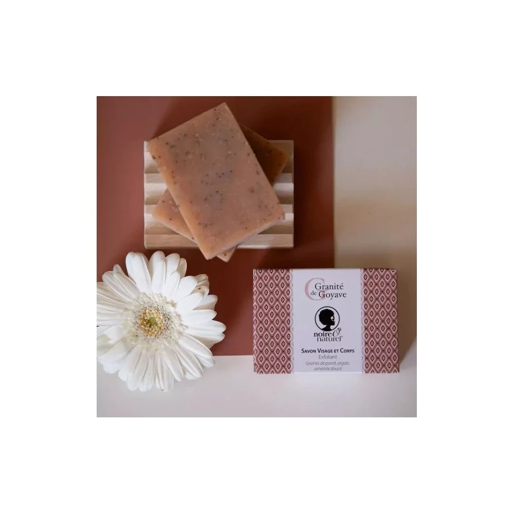 Savon Gommant BIO GRANITE DE GOYAVE 100g 2 Savon Gommant BIO GRANITE DE GOYAVE 100g – Image 2