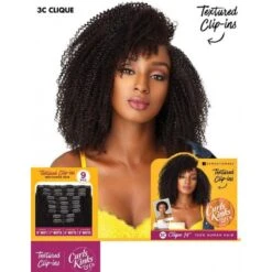 SENSAS Extensions à Clips 3C CLIQUE 18'' (Curls Kinks & Co) 3 SENSAS Extensions à Clips 3C CLIQUE 18'' (Curls Kinks & Co) -Super Beaute Boutique sensas extensions a clips 3c clique 18 curls kinks co 1