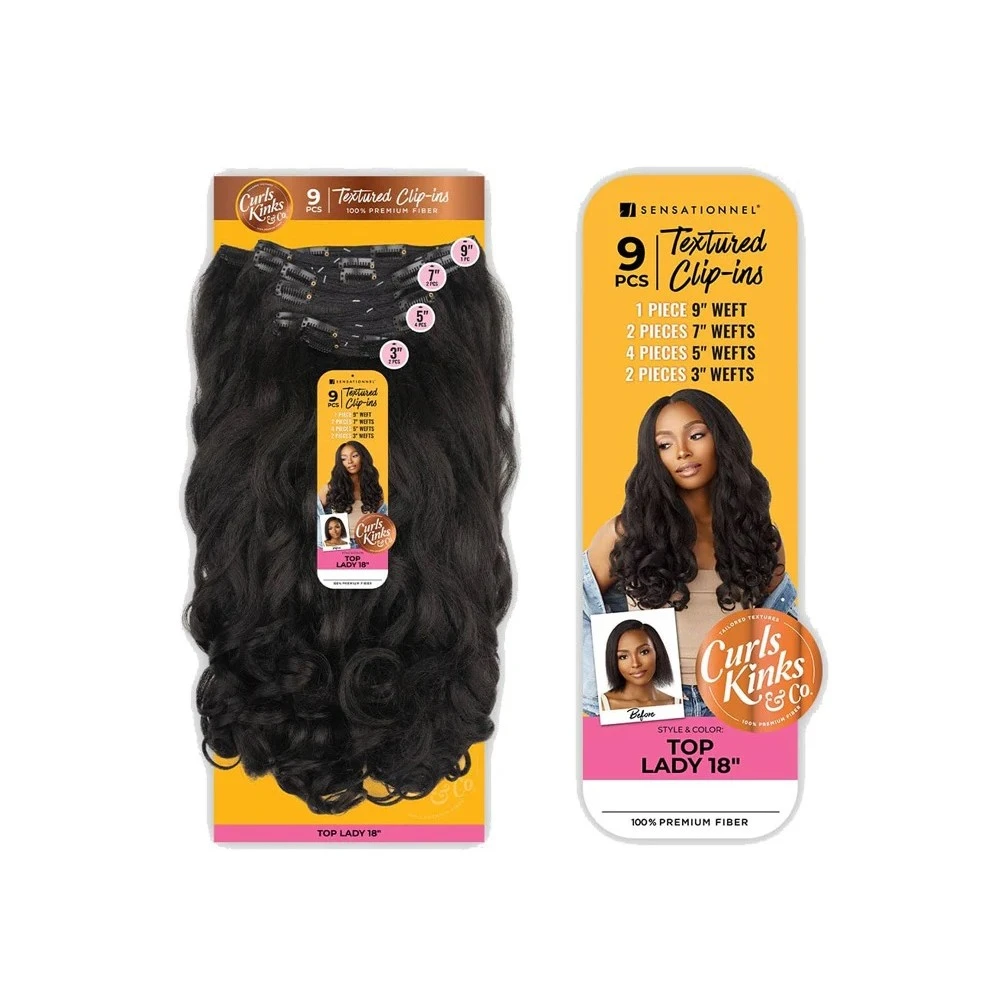 SENSAS Extensions à Clips TOP LADY 18'' (Curls Kinks & Co) 2 SENSAS Extensions à Clips TOP LADY 18'' (Curls Kinks & Co) – Image 2