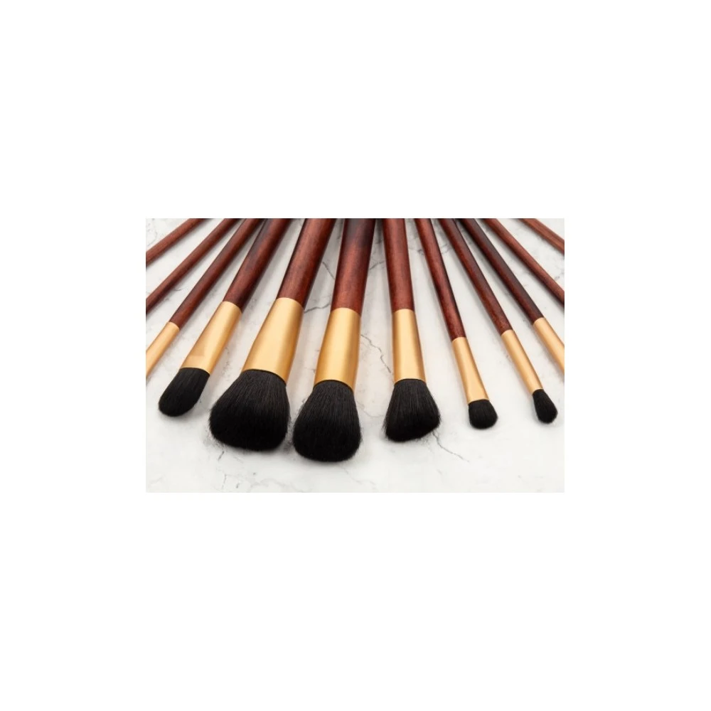 Set De Pinceaux à Maquillage BRUSH WOODEN 12 Pièces 2 Set De Pinceaux à Maquillage BRUSH WOODEN 12 Pièces – Image 2
