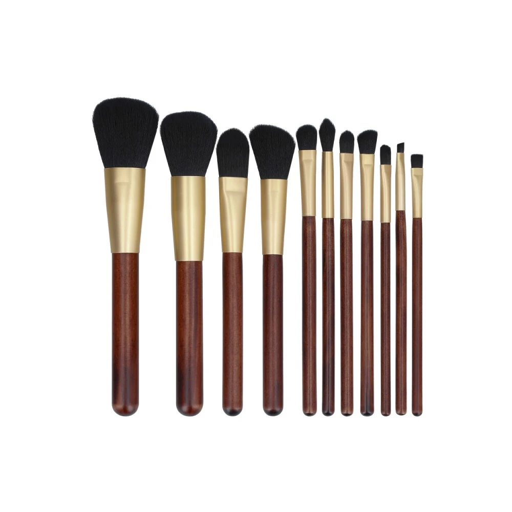 Set De Pinceaux à Maquillage BRUSH WOODEN 12 Pièces 1 Set De Pinceaux à Maquillage BRUSH WOODEN 12 Pièces